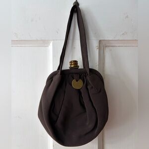 Vintage Brown canteen shaped purse